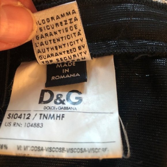 Stunning Dolce & Gabbana Metallic Black‎ Pencil Skirt Sz 42 (US 6) - EUC - Picture 6 of 10